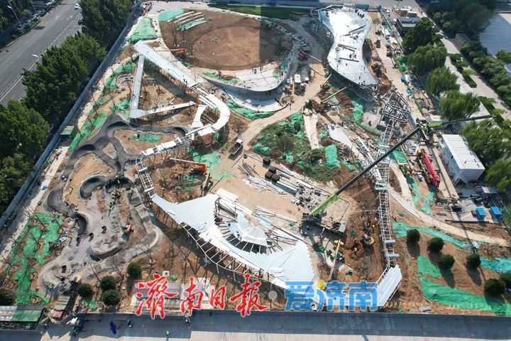 城市更新塑造新风貌！济南国际会展中心广场改造提速
