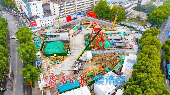 项目强省会｜计划2026年底竣工，济南地铁6号线大明湖东站稳步推进