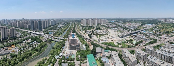 腊山河西路北延项目主桥上部结构施工稳步推进