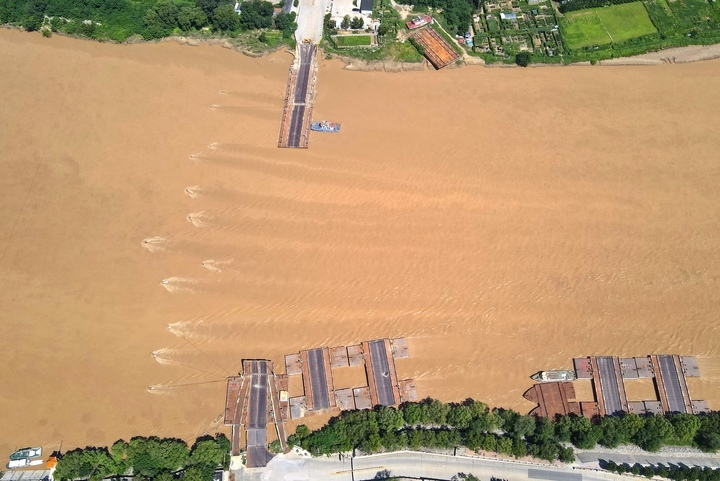 调水调沙流量增大 黄河济南段浮桥临时拆除