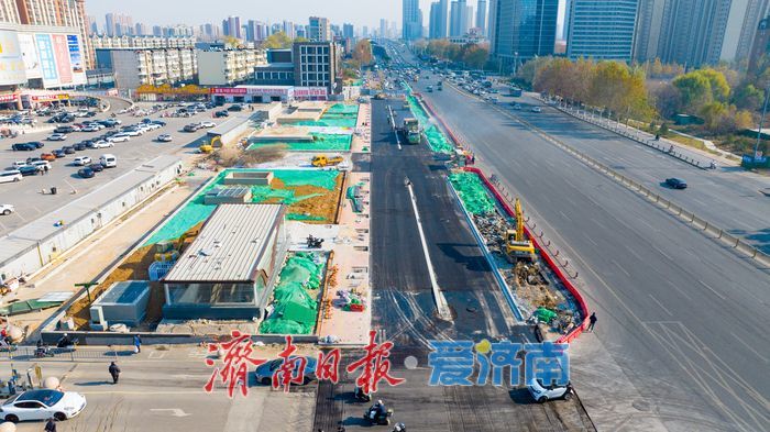 济南地铁4号线腊山站周边道路改造助力经十路畅行