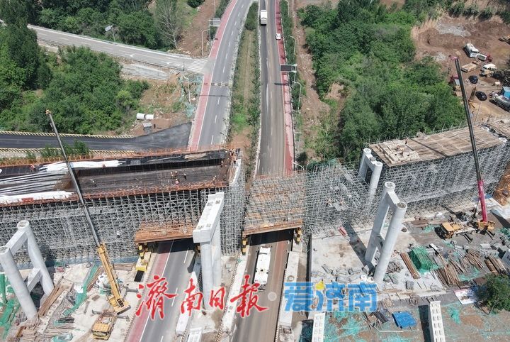 项目强省会｜济南绕城高速港沟立交改造新建匝道上跨港九路