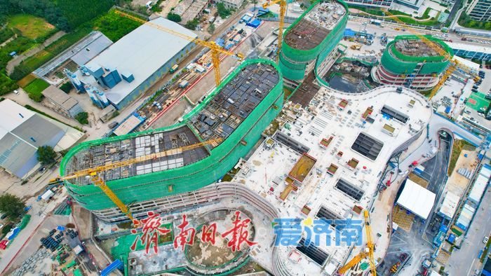 济南市第一人民医院新院区建设取得重大进展，部分楼体已封顶