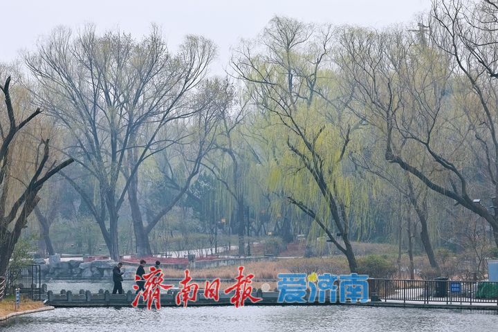 泉涌新绿满园春 百脉泉公园绘就春日盛景