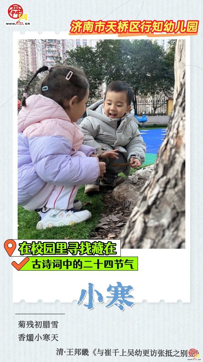 在校园里寻找藏在古诗词中的二十四节气｜小寒