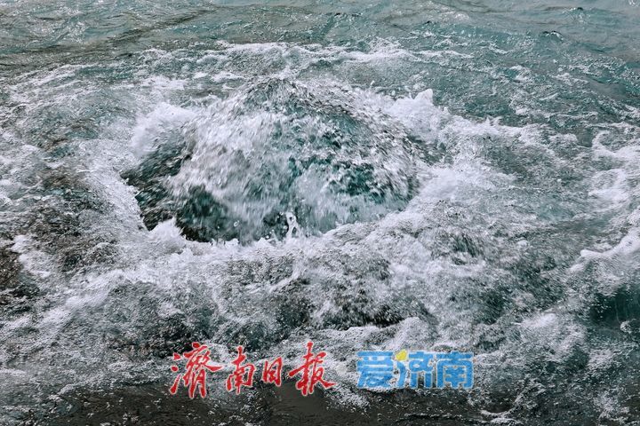 百脉泉公园梅花泉持续喷涌 春日泉景醉游人