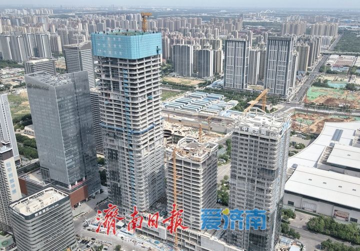 济南西部城区在建“第一高”稳步推进