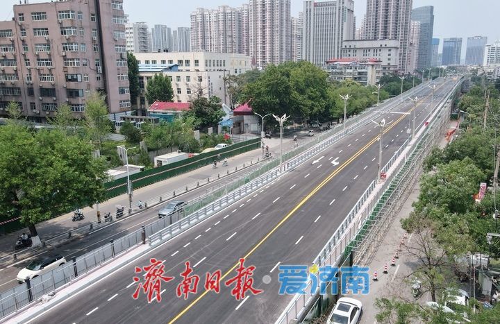 本周六零时通车！济南纬二路跨铁路天桥桥上路段改造完工