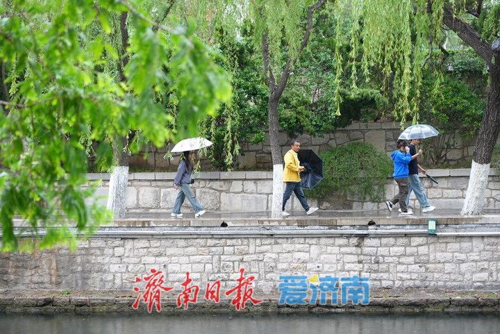 夏雨润泉城 画意护城河