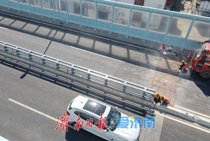 济南纬六路高架桥全面冲刺10月完工
