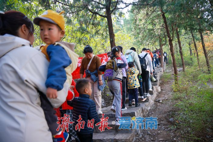 一年四季 泉在济南丨济南蝎子山秋色“美出圈”！半山红妆半山青翠，独特“鸳鸯火锅”景观引客来