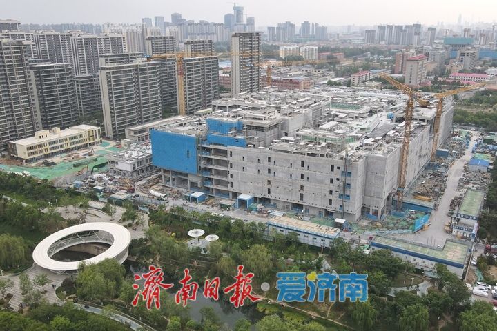 济南西客站TOD项目商业区主体雏形显现