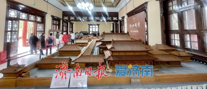 济南上新街“构木成室”古建模型展 全榫卯木作重现千年经典