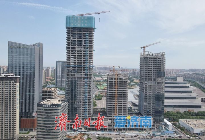 济南西部城区在建“第一高”稳步推进