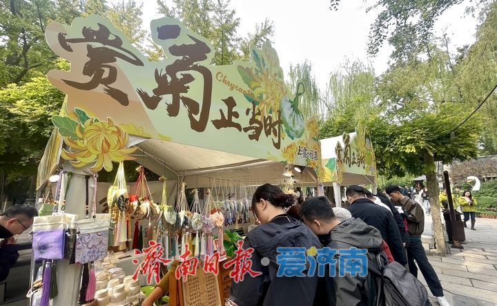 一年四季 泉在济南丨趵突泉菊展人气旺，市集鲜食引客来