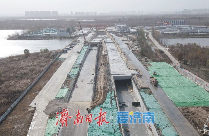 项目强省会｜济南黄岗路黄河隧道北岸明挖段顺利封顶，主体结构全部完工