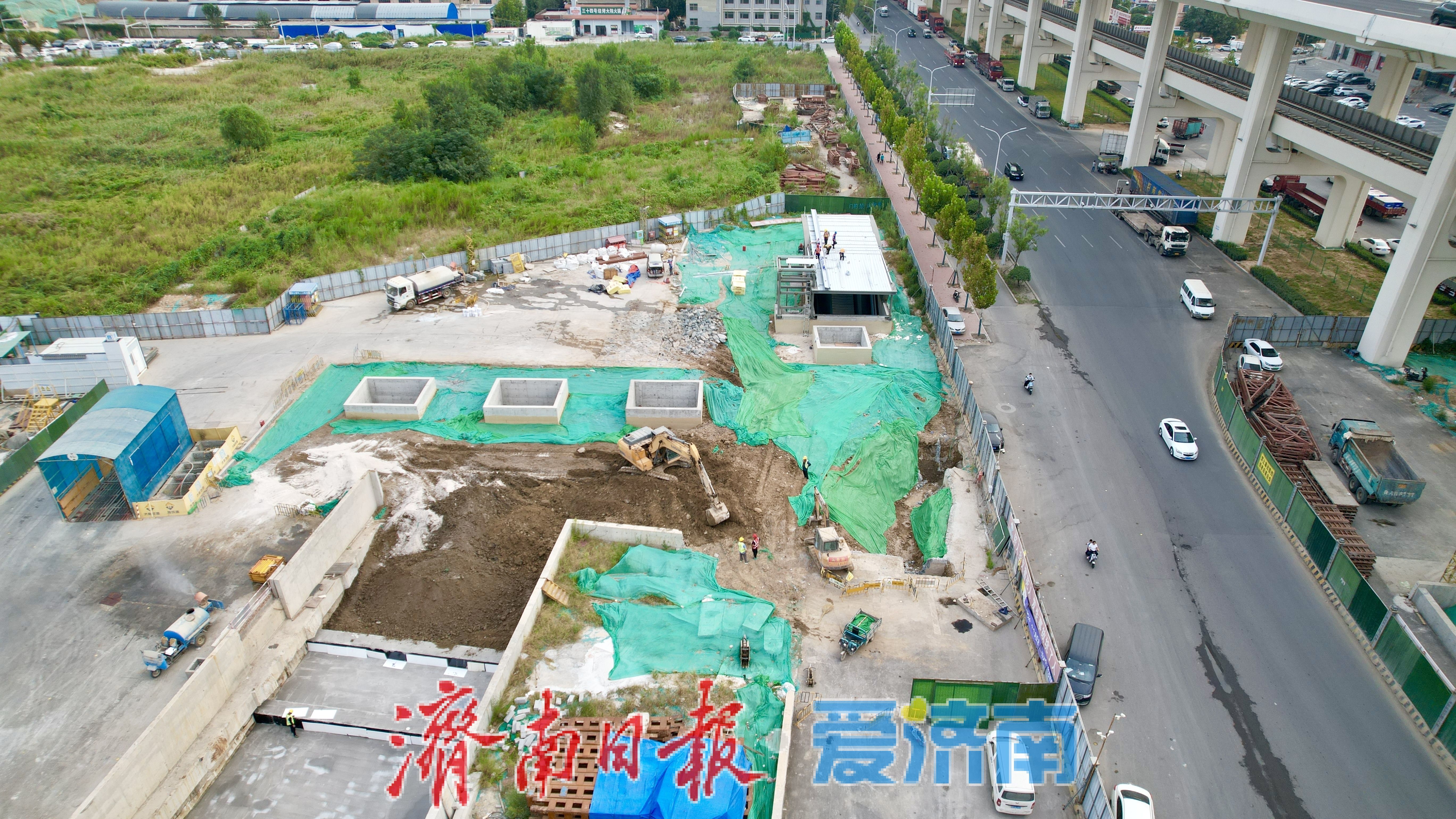 抢抓施工窗口期 济南轨道交通9号线黄河南岸站按下建设“加速键”