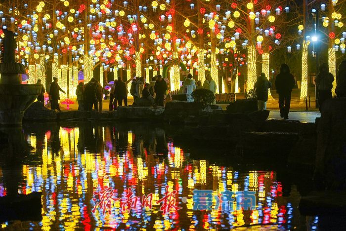一年四季 泉在济南丨年味拉满！五龙潭公园璀璨花灯点亮泉城新春