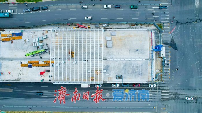 凤凰黄河大桥南延工程降噪拱廊加紧安装 济南东部南北大通道加速成型