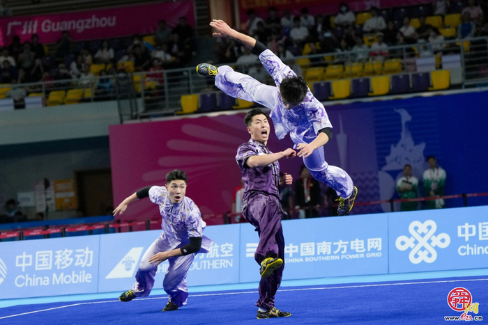 武林高手彰显力与美！济南选手许澳、吕贝贝助力山东队夺得十五运会武术套路混合团体金牌