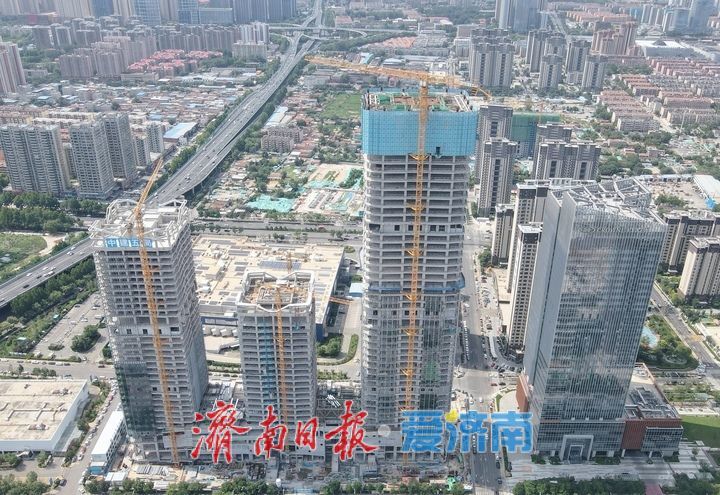 济南西部城区在建“第一高”稳步推进