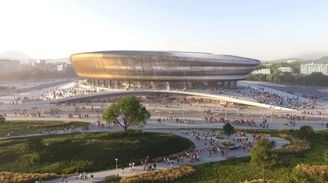 项目强省会｜济南黄河体育中心体育馆项目首吊成功