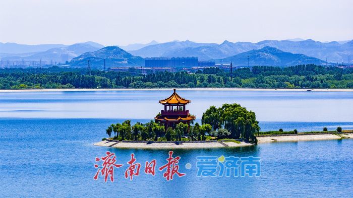 久雨初晴景致佳 济南玉清湖上演绝美水天一色画卷