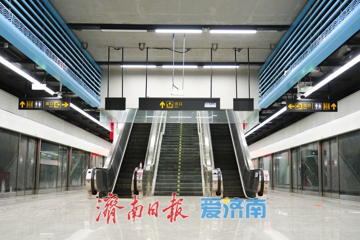 泉韵、茶香、绿意共绘出行新景，济南轨交6号线西段新站“露真容”