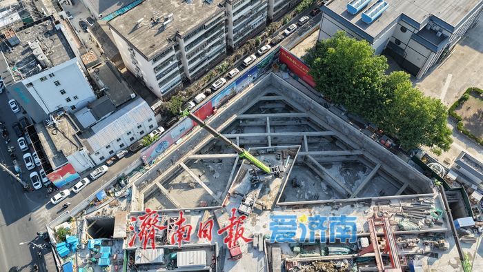 攻坚泉城腹地！济南轨道交通6号线老东门站建设稳步推进