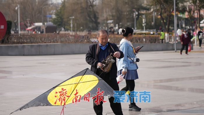 泉城春日的天空，被风筝 “承包” 了