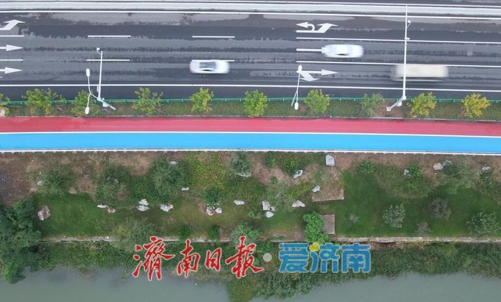 骑行道穿上“彩衣”，济南最美旅游公路颜值爆表