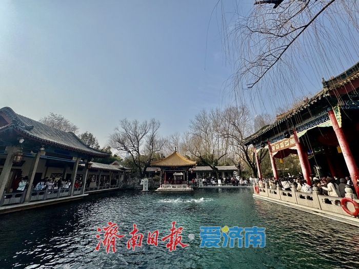 暖阳映泉城 趵突泉畔游人醉