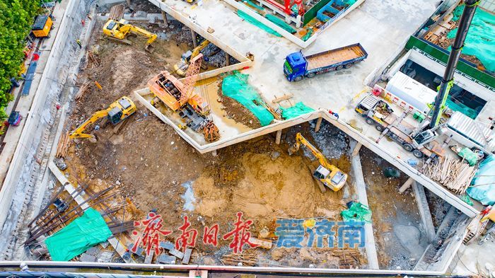 项目强省会｜计划2026年底竣工，济南地铁6号线大明湖东站稳步推进