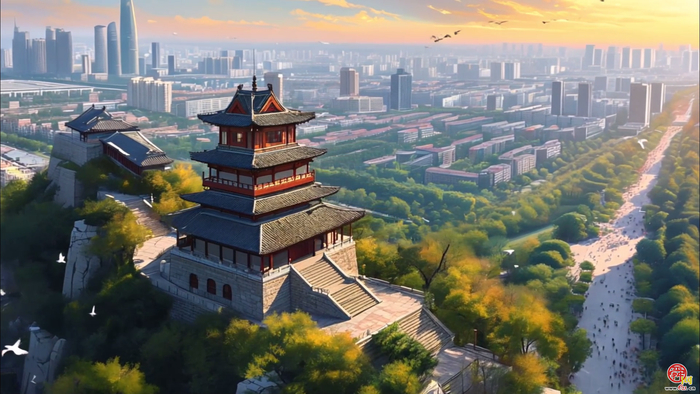 【名士天团 AI济南】赵孟頫邀君共赏鹊华风光