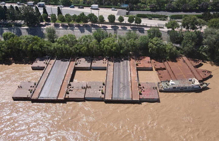 调水调沙流量增大 黄河济南段浮桥临时拆除