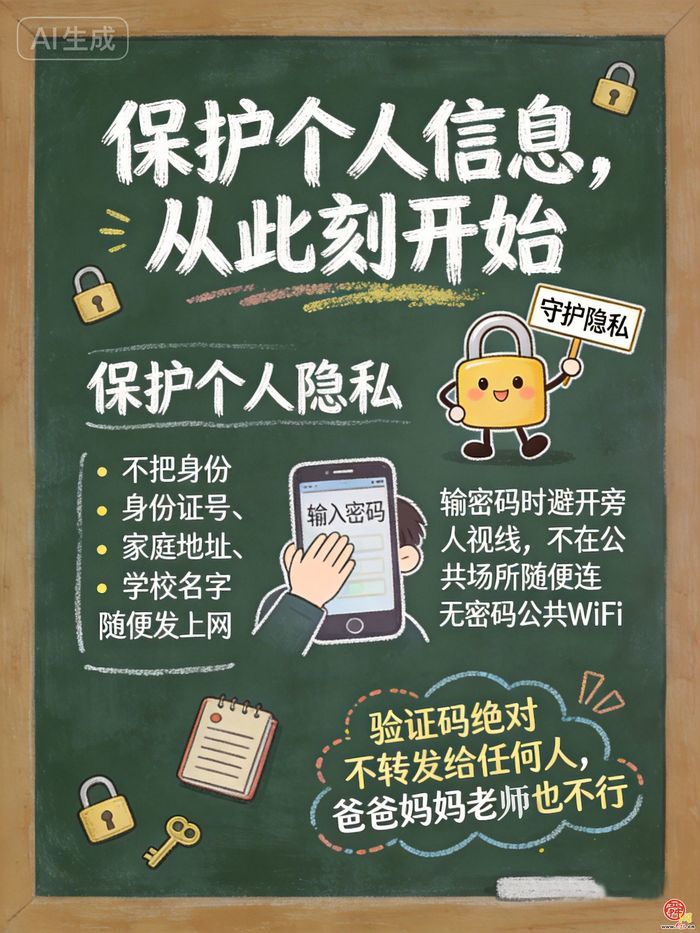 校园板报上新！保护个人信息从此刻开始