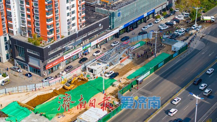 项目强省会｜八一立交桥站进入最后冲刺阶段，济南地铁4号线“最深”车站攻坚告捷