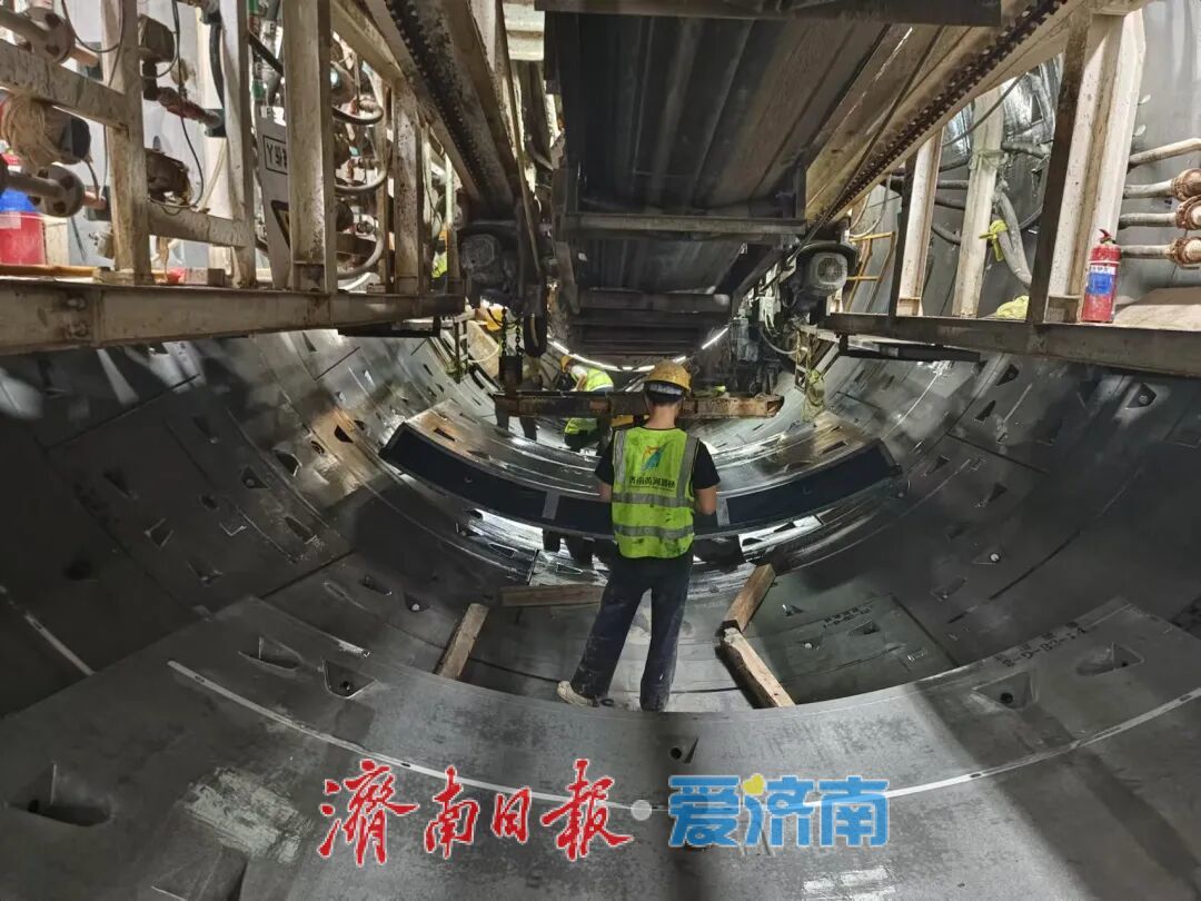 济南轨道交通7号线黄河北盾构施工完成