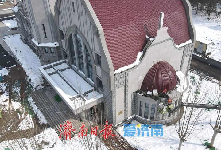 山东职业学院铁路科普教育基地复建“津浦铁路济南站”