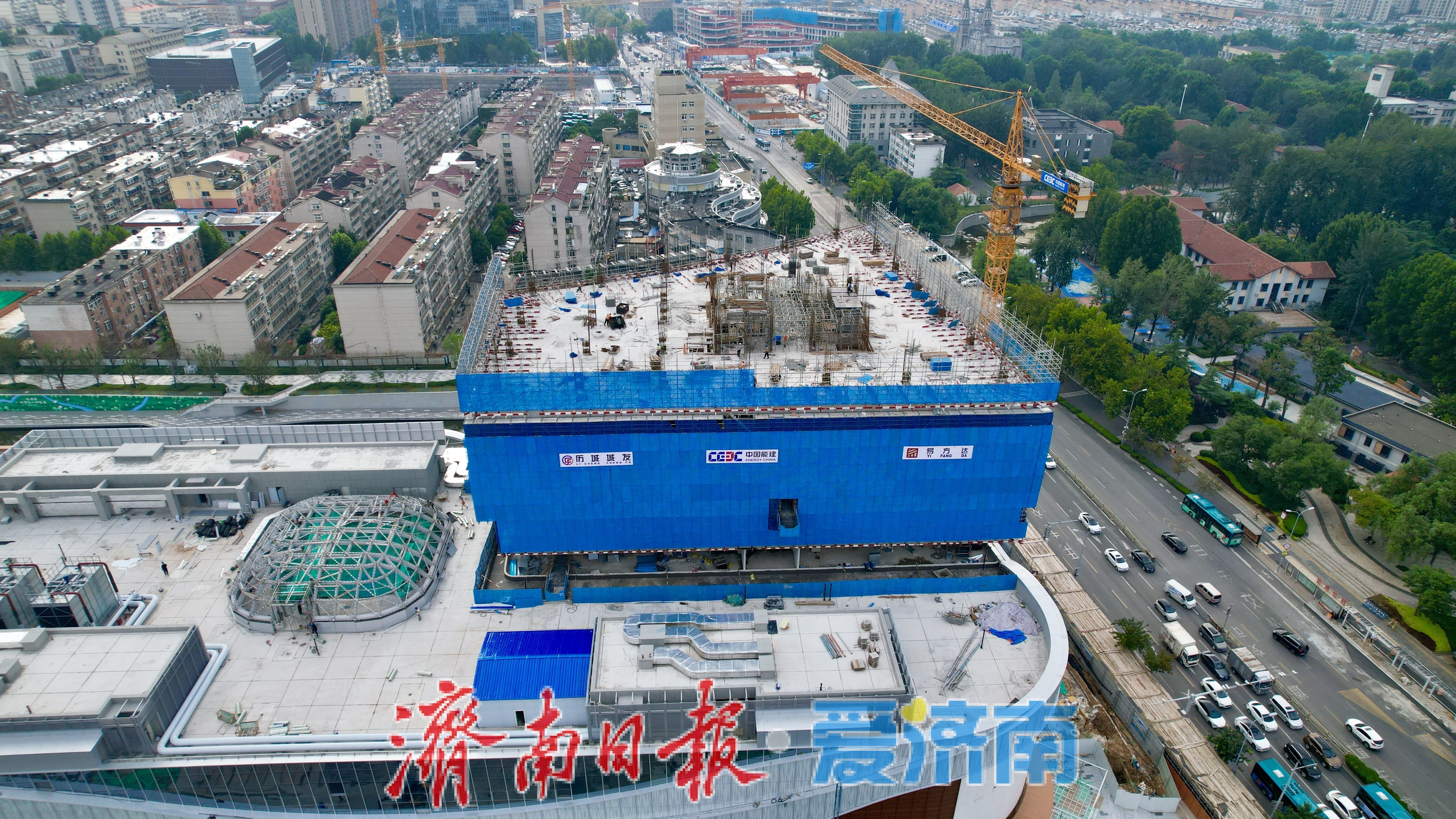 济南首座京东MALL亮相洪楼片区 项目建设全力攻坚节点目标