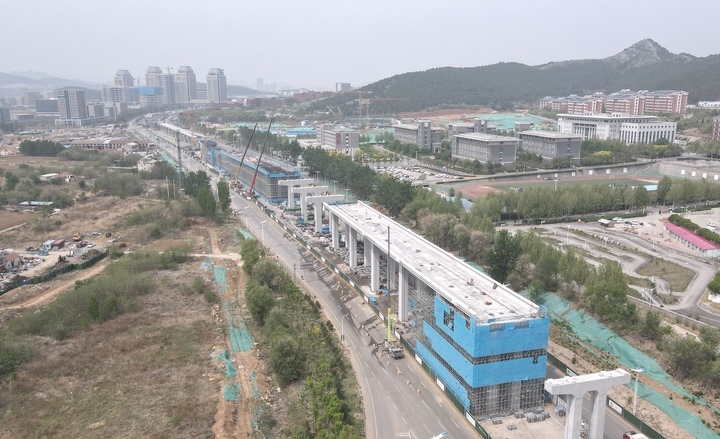 项目强省会｜济南轨交8号线跨河连续梁架设即将合龙