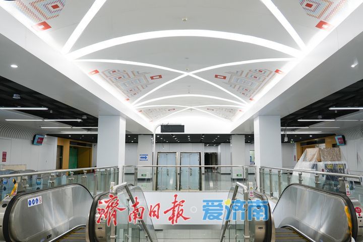 泉韵、茶香、绿意共绘出行新景，济南轨交6号线西段新站“露真容”