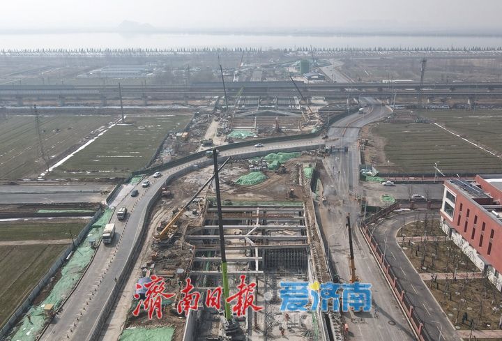济南黄河济泺路隧道北延工程黄河北岸段建设有序推进