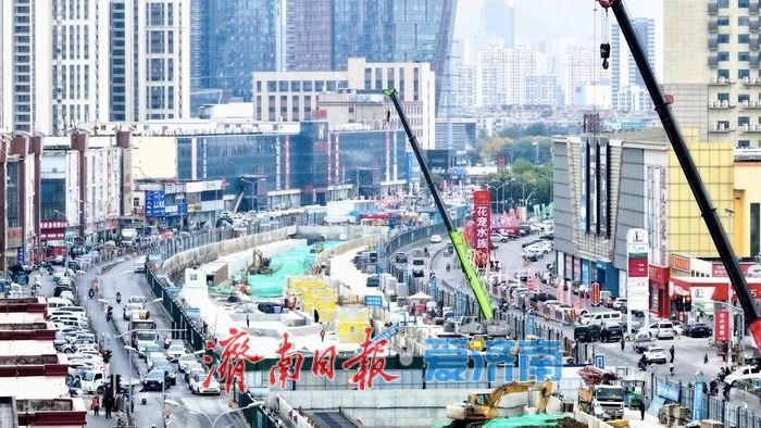 济南轨道交通7号线西周家庄停车场出场线贯通，全线22座车站封顶