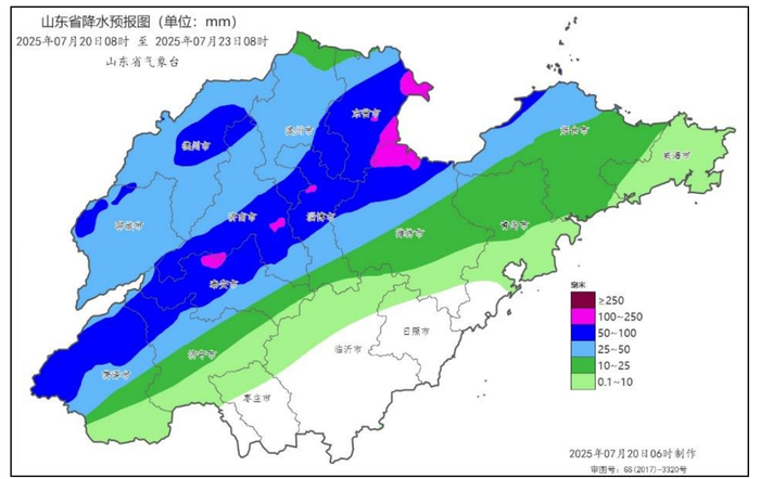 山东发布暴雨蓝色预警：这些地区降水量或超200毫米