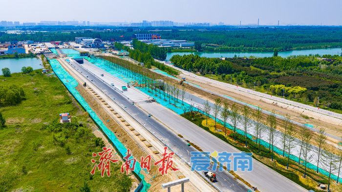 抢抓春季施工黄金期，济南黄岗路黄河隧道北岸施工提速冲刺