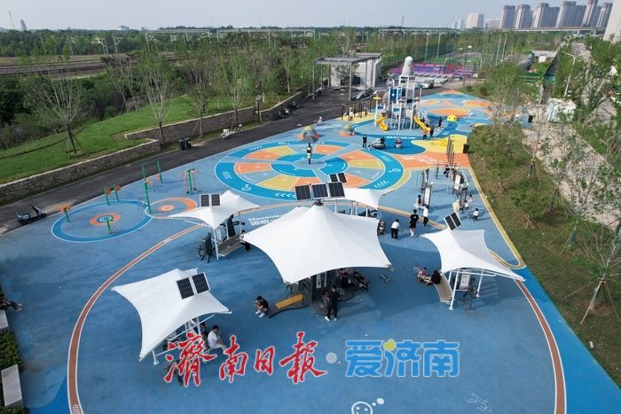 济南西部春风悦动公园北段扩建区域焕新开放