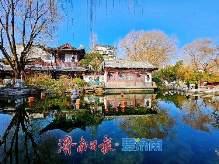 深冬趵突泉公园 尽显静谧之美