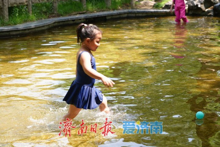 高温“烤”验，五龙潭公园成亲泉戏水“遛娃胜地”