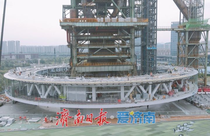 直径80米悬空圆环亮相 济钢3200高炉改造计划9月底完成整体施工